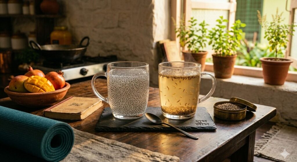 Chia vs Jeera Water Morning Routine for Healthy Lifestyle