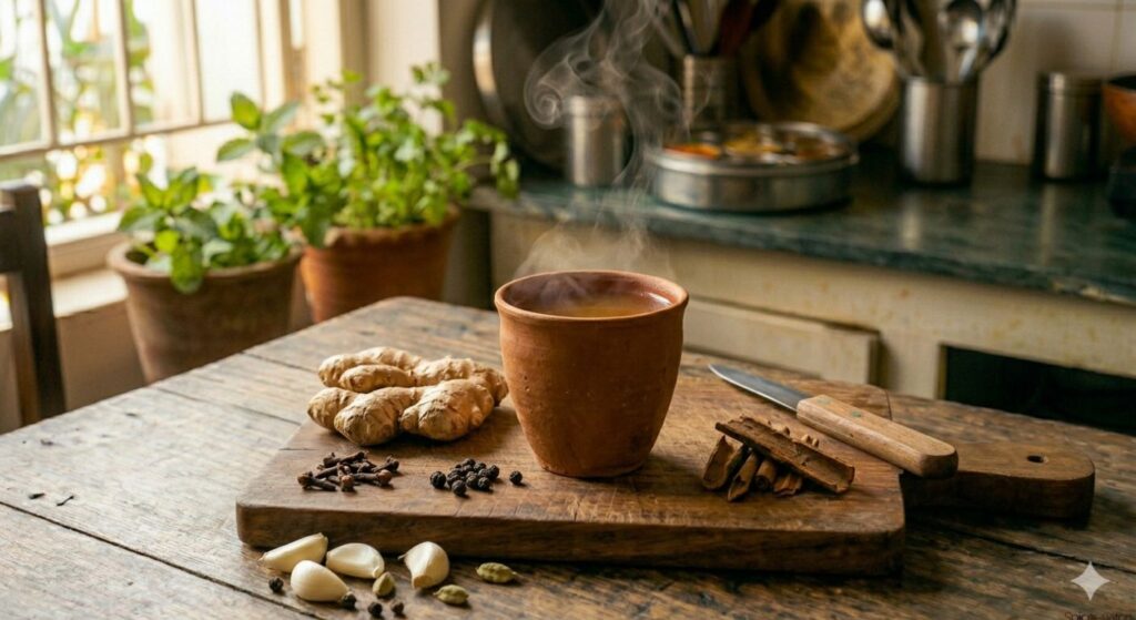 immunity boosting kadha drink with spices