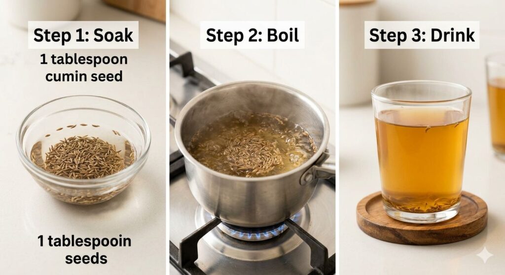 How to make jeera water at home step by step