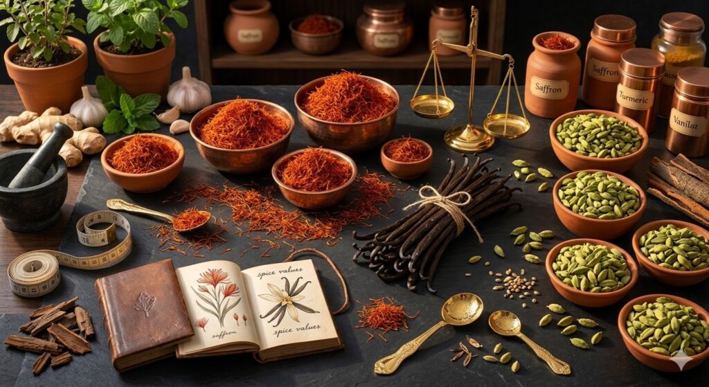 Sabse mehngi spices in the world 2026 — saffron kesar vanilla elaichi ek saath