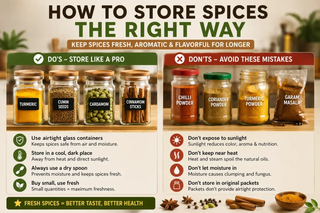 expert spice storage tips for keeping masale fresh