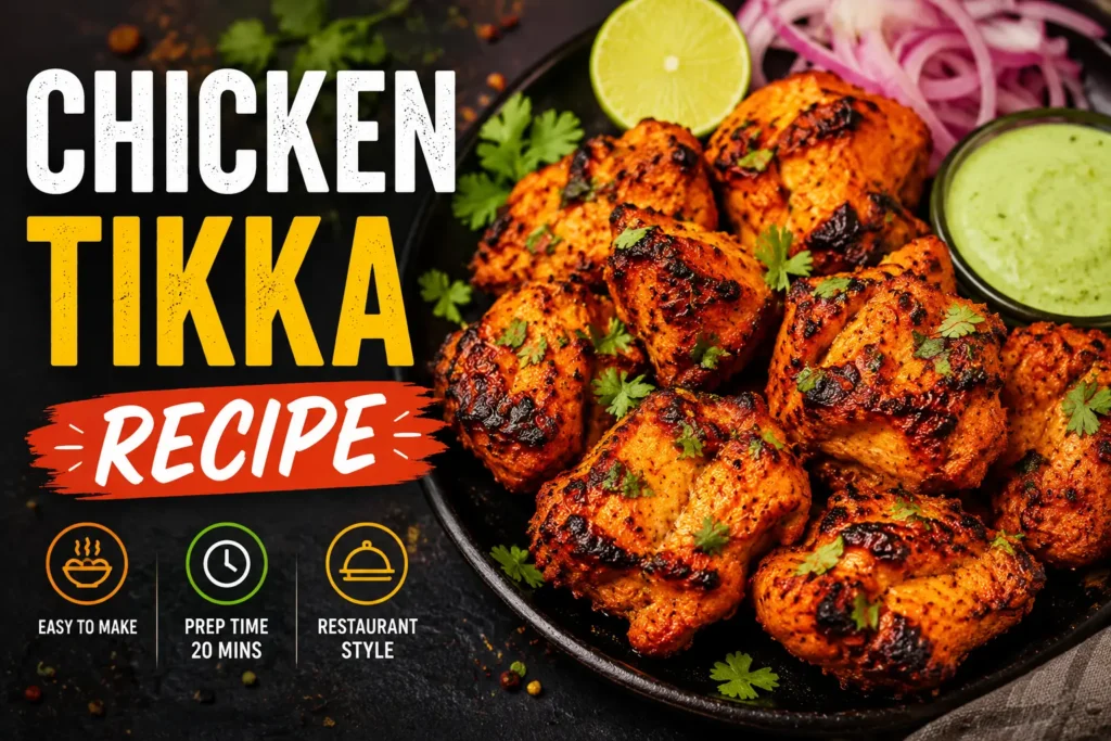 Chicken Tikka Recipe – Ghar Pe Banao Ekdum Restaurant Jaisa Smoky Tikka!