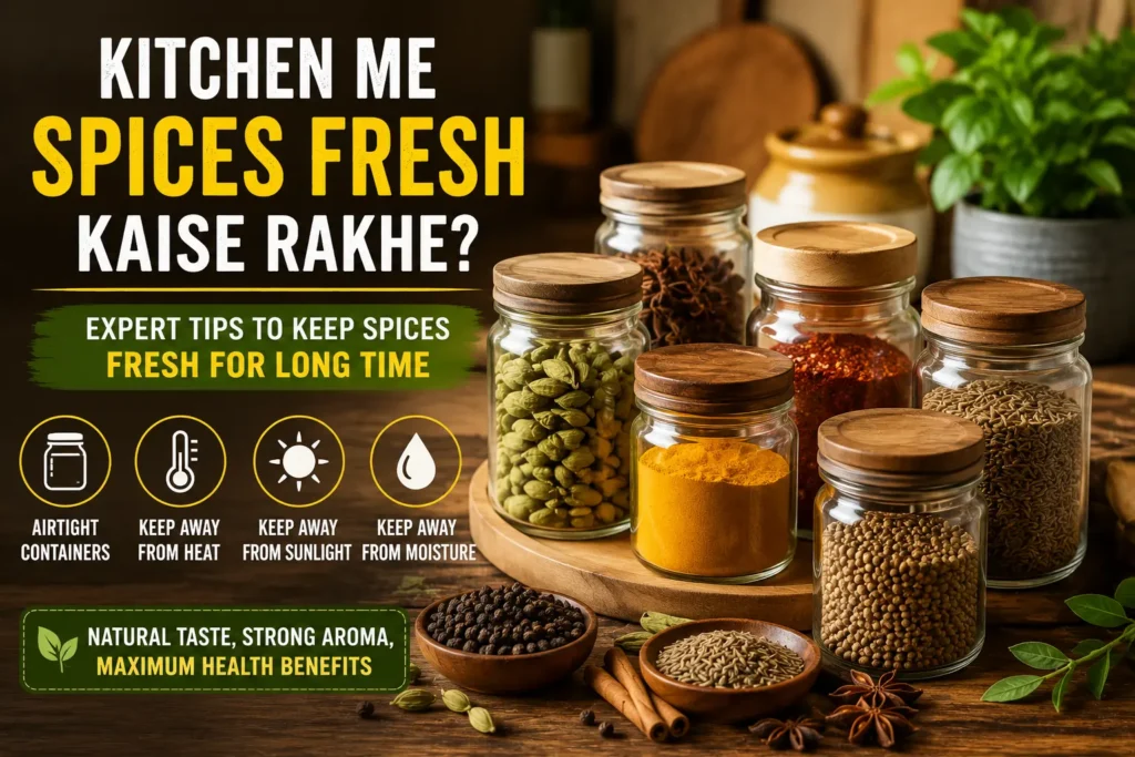 kitchen me spices fresh kaise rakhe with airtight spice jars